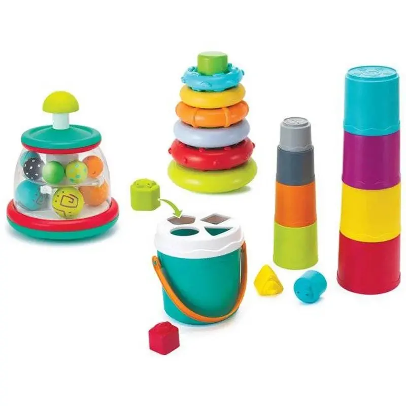 Infantino 3-In-1 Stack, Sort & Spin Learning Activity Set 1