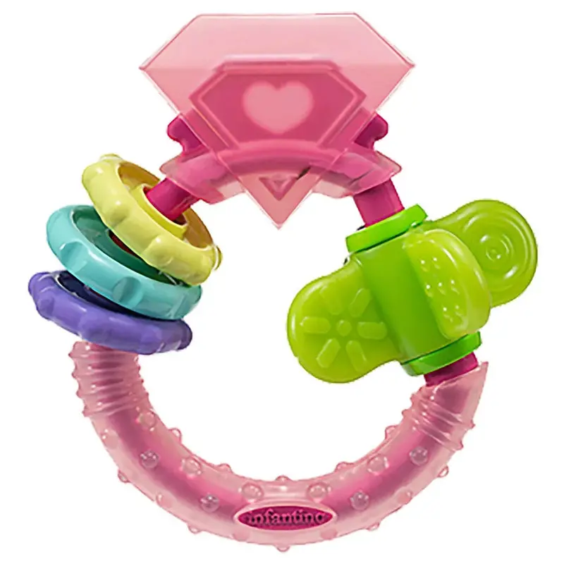 Infantino Chew & Play Ring Teether – Bpa-Free Silicone Ring Toy 1