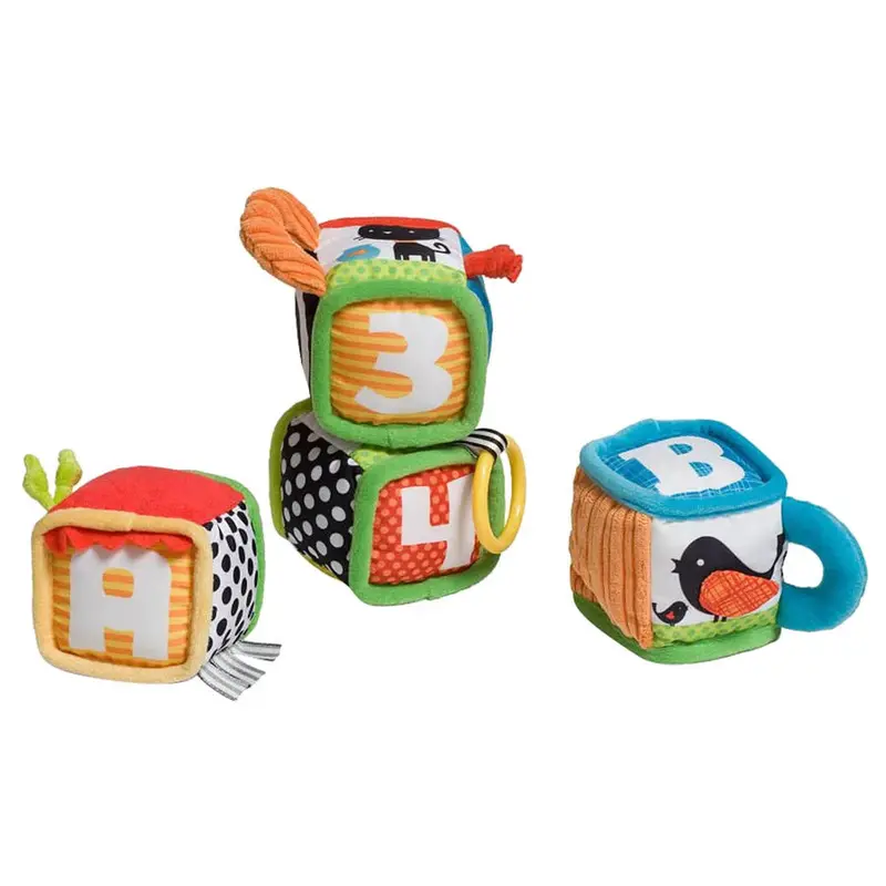 Infantino Discovery & Play Soft Blocks – Tactile Learning Building Set 1