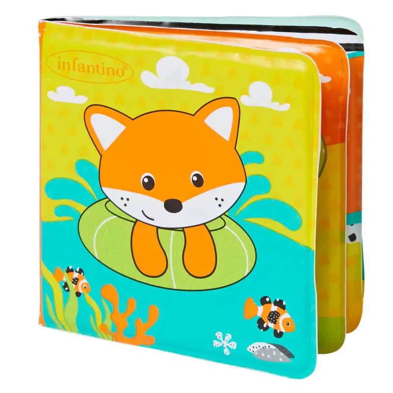 Infantino Explore & Play Bath Book – Waterproof Interactive Bathtime Storybook 1