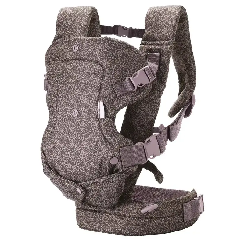 Infantino Flip Leopard Print Convertible Carrier – 4-In-1 Wearable Baby Carrier (Newborn To Toddler) 1
