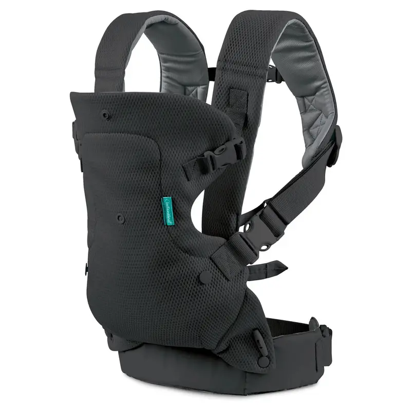 Infantino Flip Light & Airy Black Convertible Carrier – Breathable Mesh Design, 4-In-1 Wearable Support (Newborn+) 1