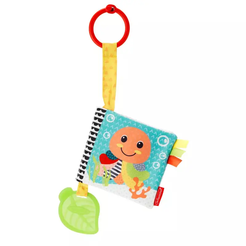 Infantino Link & Squeak Crinkle Animal Book – Sensory Baby Toy 1