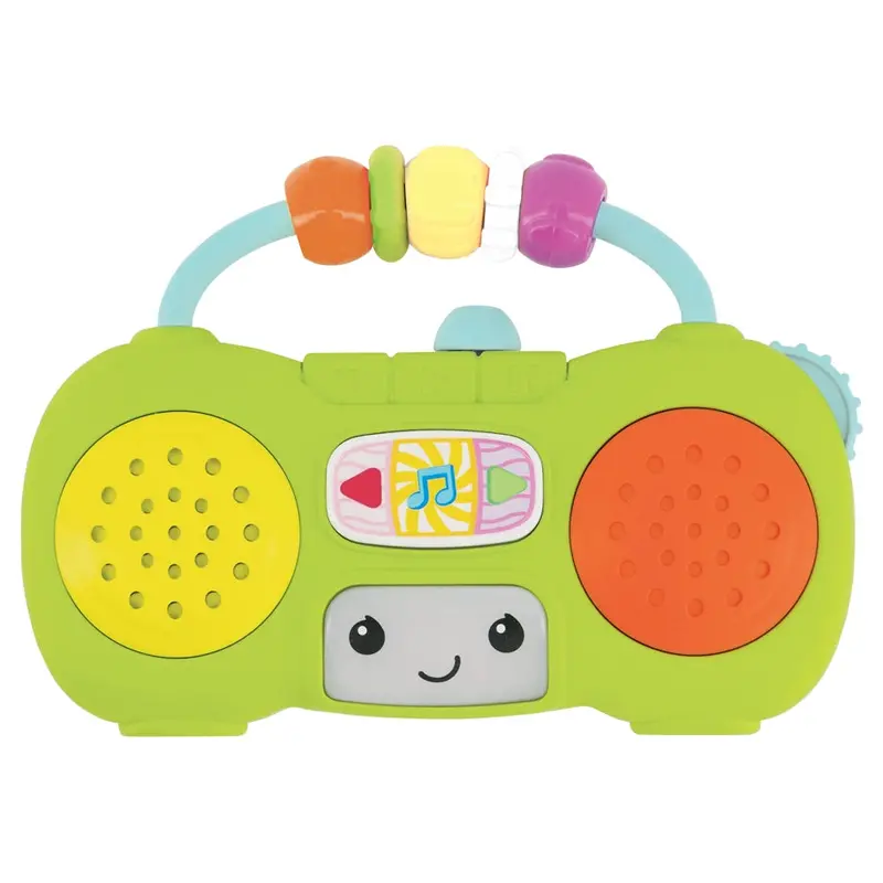 Infantino Mini Boombox Toy – Musical & Light-Up Pretend Play For Toddlers (6 Months+) 1