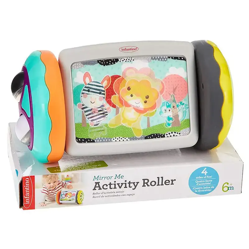 Infantino Mirror Me Activity Roller – Dual-Sided Developmental Roller Toy 1