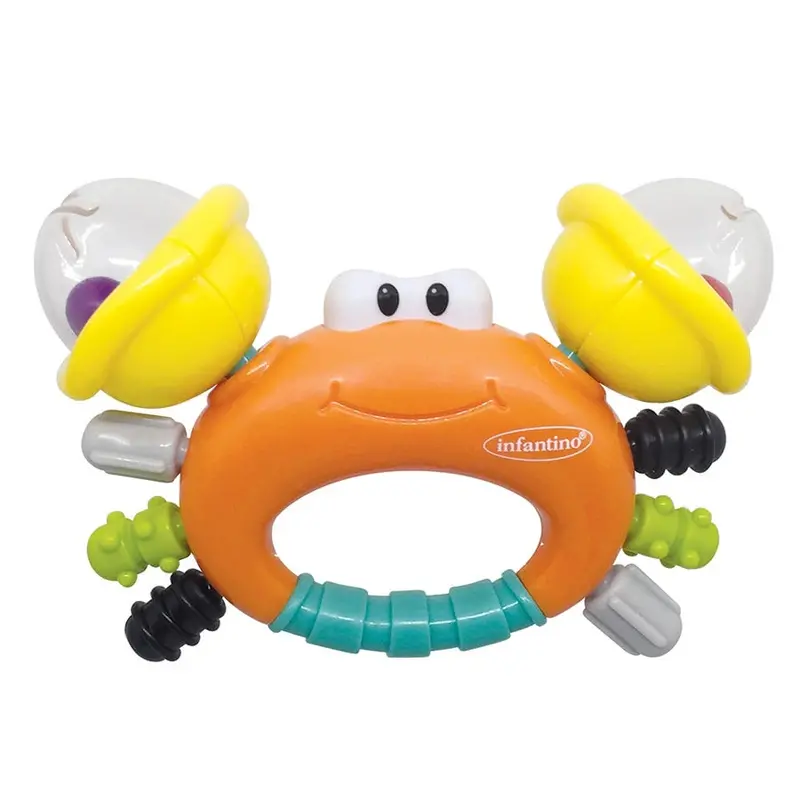 Infantino Sand Crab Rattle And Teether Toy 1