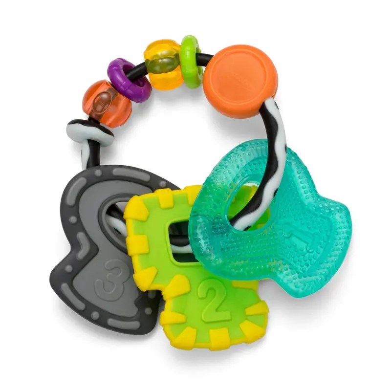 Infantino Slide & Chew Teether Keys – Multi-Texture Infant Teething Ring 1