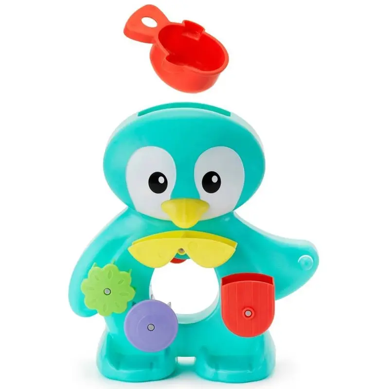Infantino Tub-A-Penguin Bath Time Set – Floating Penguin Toys & Accessories 1