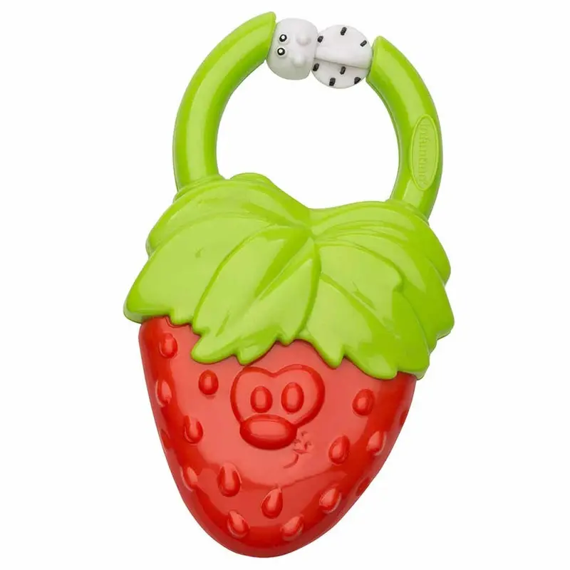 Infantino Vibrating Strawberry Teether – Ergonomic Soothing Chew Toy 1