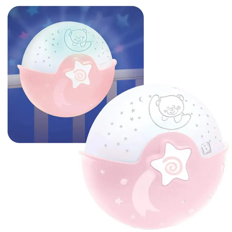 Infantino Wom Soothing Light & Star Projector – Pink Calming Nightlight 1