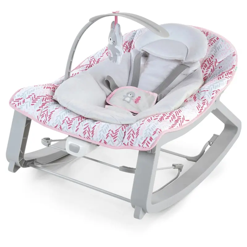 Ingenuity Keep Cozy 3-In-1 Grow-With-Me Seat – Bounce, Rock & Recline (Lily Design) 1