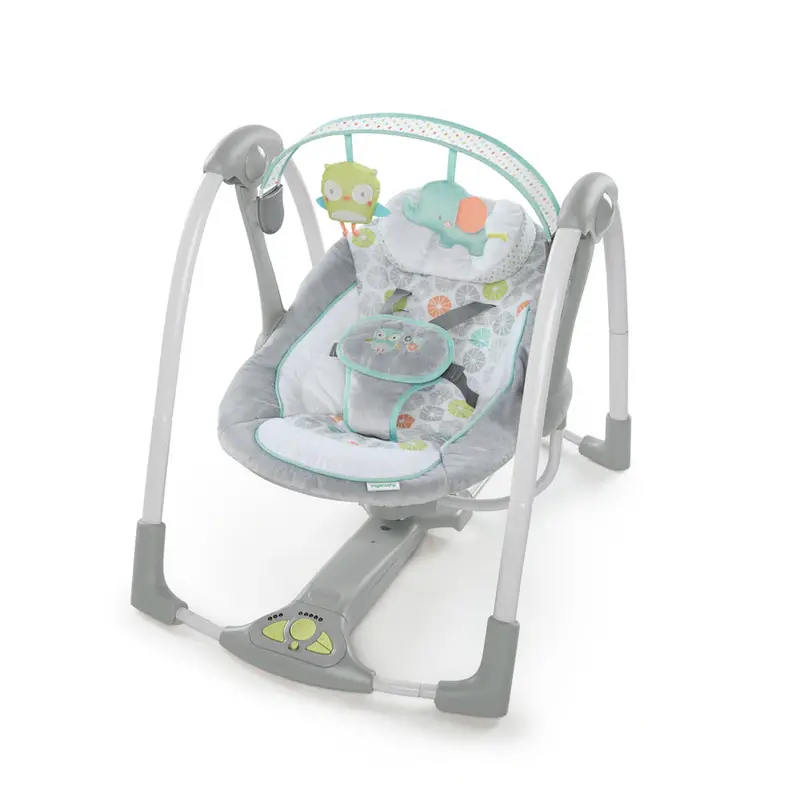 Ingenuity Swing 'N Go Portable Baby Swing – Hugs & Hoots Theme 1