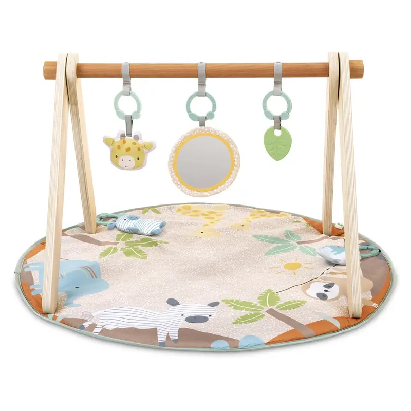 Ingenuity Wonder & Wood Play Arch – Natural Wooden Activity Gym For Infants 1