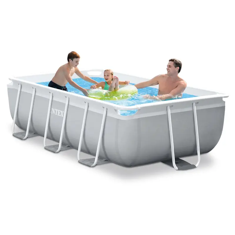 Intex Prism Frame Rectangular Inflatable Pool Set – Includes 220–240V Filter Pump & Ladder 1