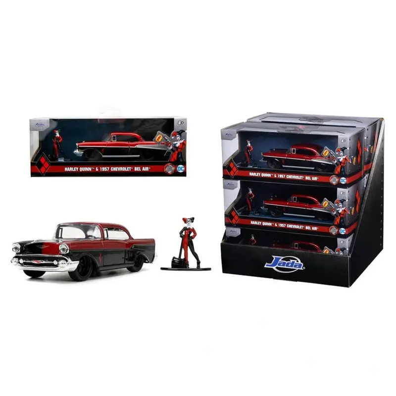 Jada Harley Quinn 1957 Chevrolet Bel Air Die-Cast Car With Figure (1:32 Scale) 1