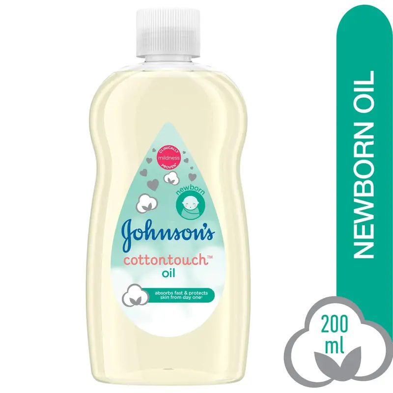 Johnson'S Cotton Touch Baby Oil – 200 Ml Light, Non-Greasy Moisturizing Oil 1