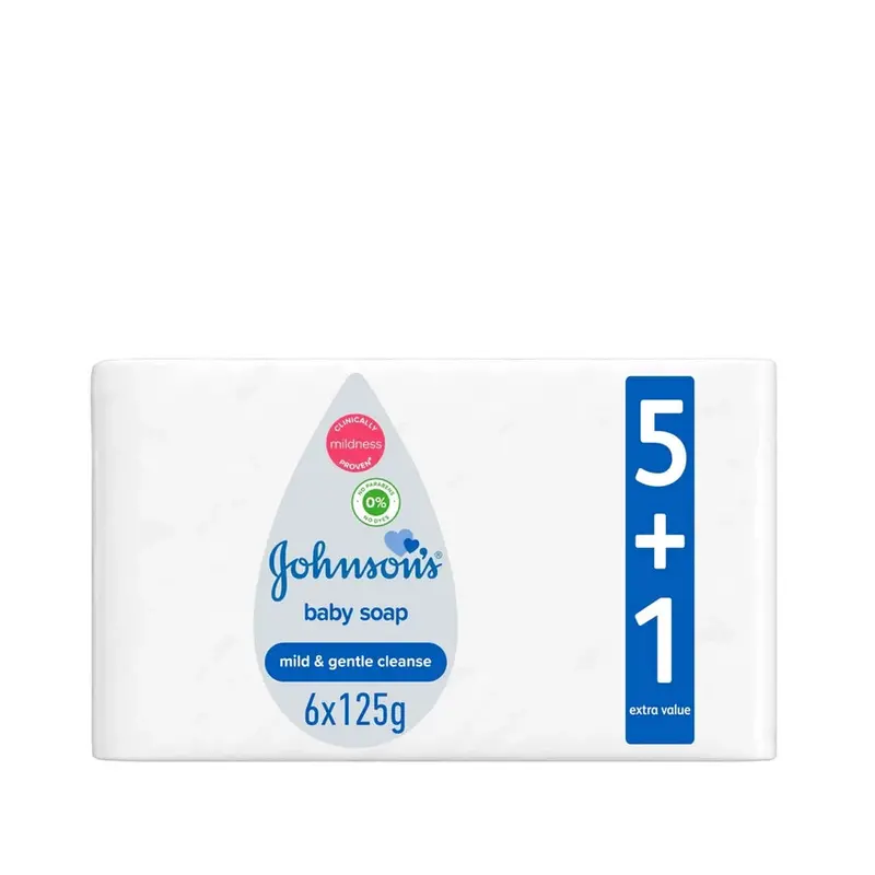 Johnson'S Mild & Gentle Baby Soap – 6-Pack × 125G 1