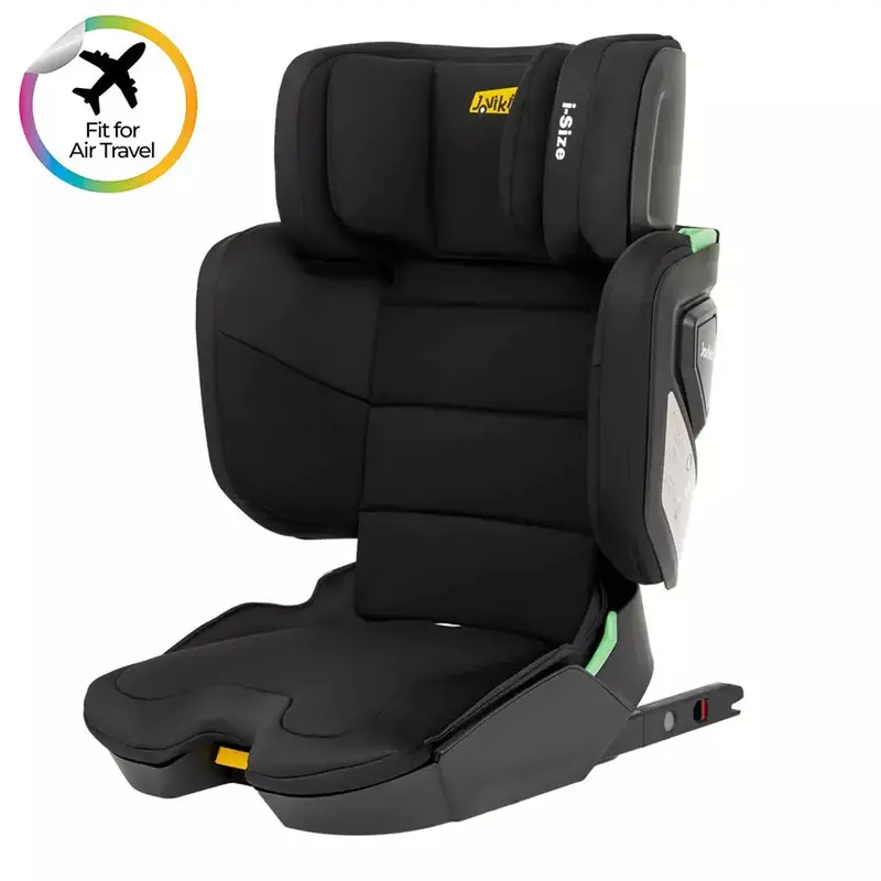 Jovikids Rober I-Size Isofix Booster Seat In Black – Slim Cabin-Compatible Design 1
