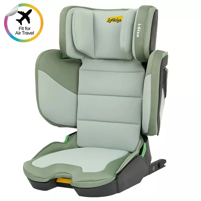 Jovikids Rober I-Size Isofix Booster Seat In Green – Compact Cabin Fit 1