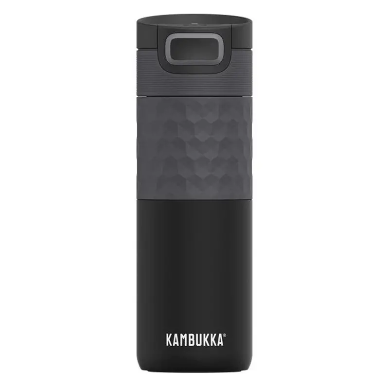 Kambukka Etna Grip Vacuum-Insulated Tumbler – 500Ml, Black Steel 1