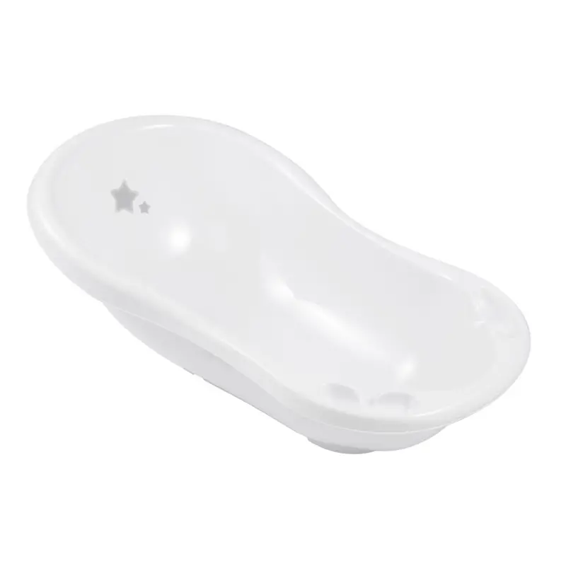 Keeeper 84 Cm Infant Bath Tub With Drain Plug – White With Star Pattern 1