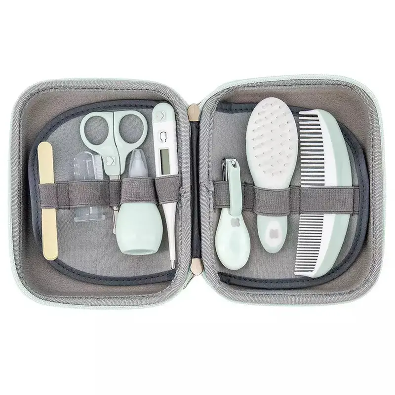 Kikkaboo 8-Piece Baby Grooming Kit In Mint 1