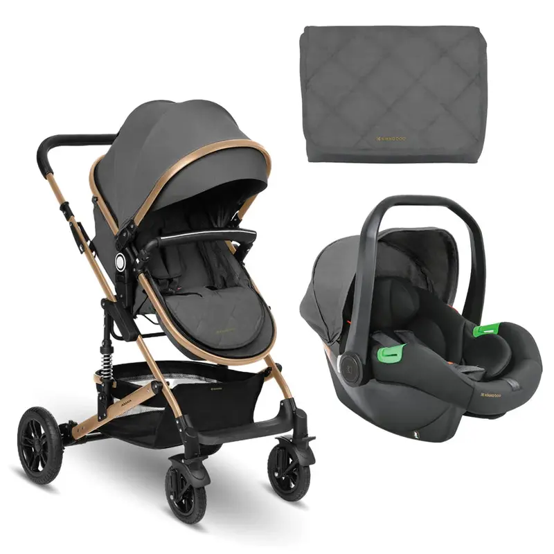 Kikkaboo Amaia 3-In-1 Convertible Stroller With Infant Seat – Dark Grey (2024 Model) 1
