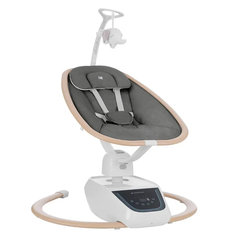 Kikkaboo Beemoove Electric Baby Swing – Modern Grey Design 1