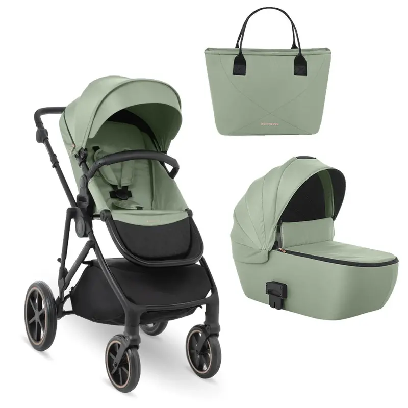 Kikkaboo Thea 2-In-1 Stroller With Carrycot – Army Green (2024 Model) 1