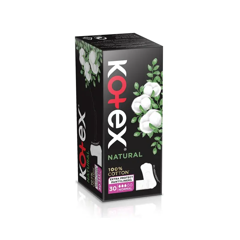 Kotex 100% Cotton Normal Liners – 30 Count 1