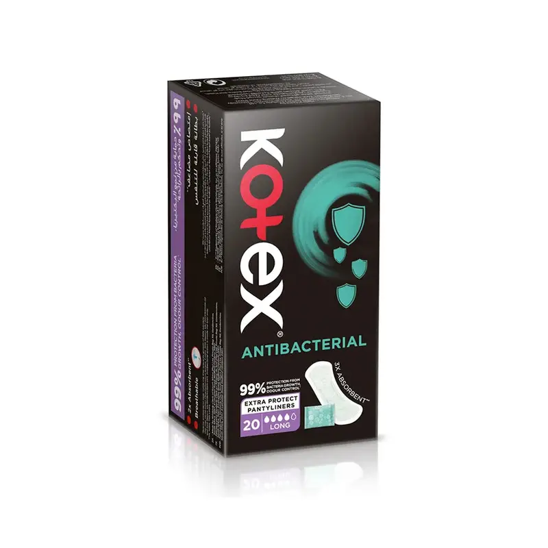 Kotex Antibacterial Long Liners – 20 Count 1