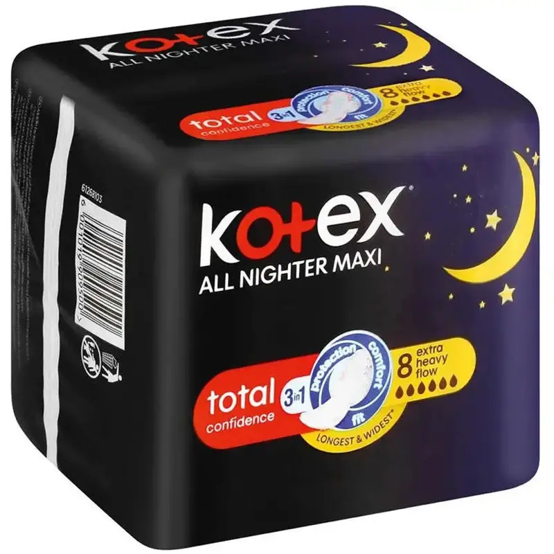 Kotex Maxi Night Thick Protection Pads – 8 Per Pack 1