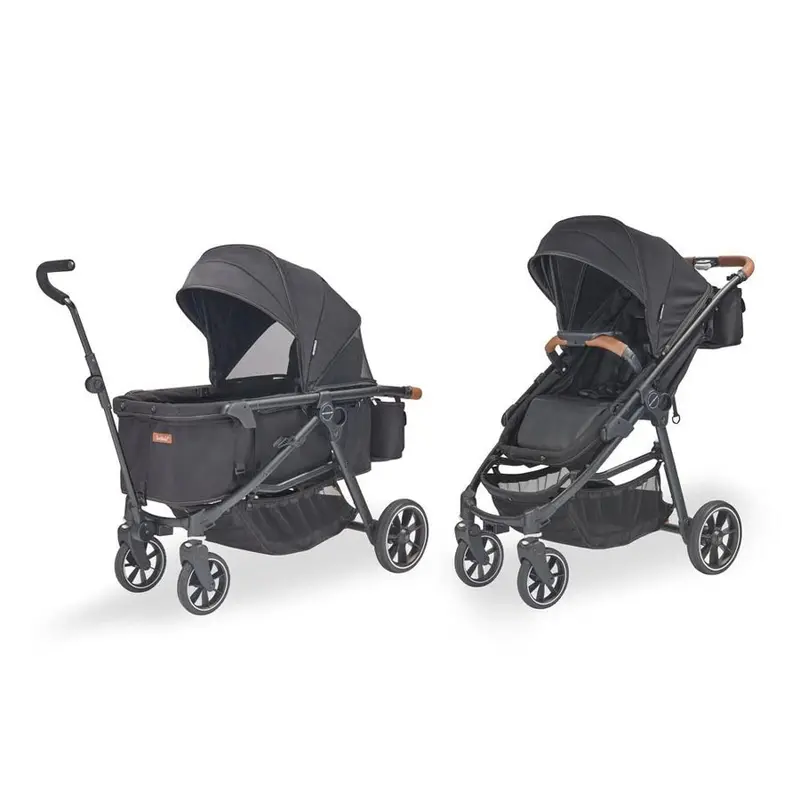 Larktale Crossover Double Jogging Stroller – Byron Black 1