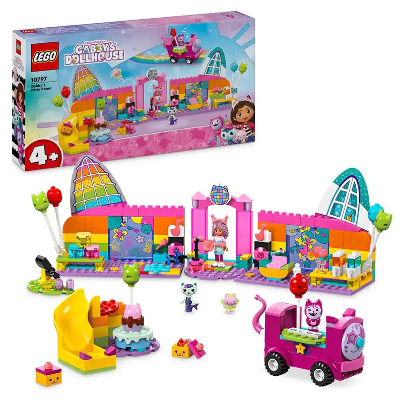 Lego 4+ Gabby’S Dollhouse: Party Room Playset – 252-Piece Interactive Build 1