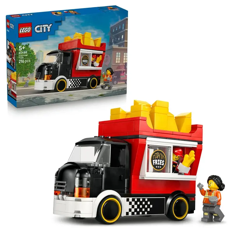 Lego City Fries Food Truck Playset – 60488, 216-Piece Building Toy 1