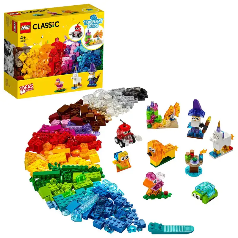 Lego Classic Transparent Building Bricks Set – 500-Piece Creative Kit For Kids 1