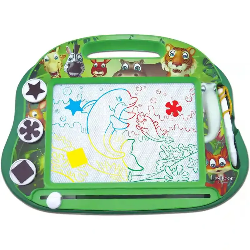 Lexibook Animals Magnetic A5 Drawing Board With Colorful Accessories 1