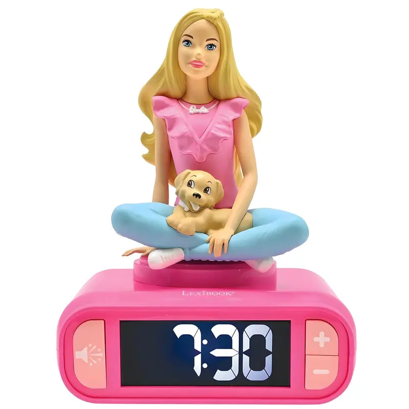 Lexibook Barbie Digital 3D Alarm Clock With Night Light & Sound 1
