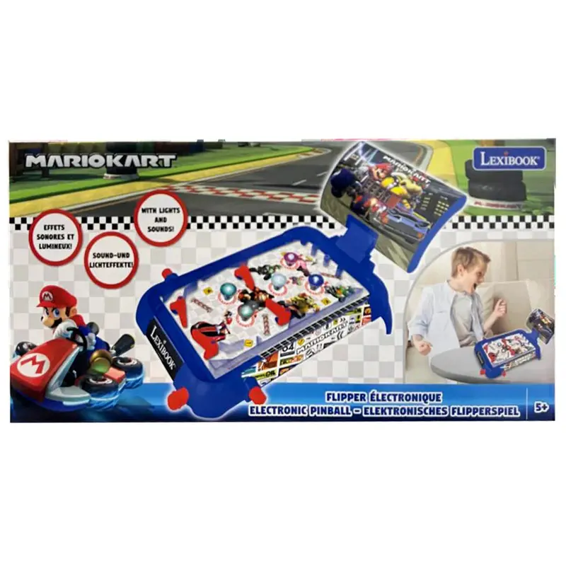 Lexibook Mario Kart-Themed Electronic Pinball – Light & Sound Features 1