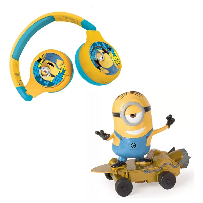 Lexibook Minions Stuart Rc Skateboard With Foldable 2-In-1 Headphones 1