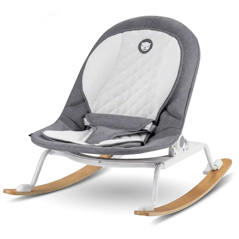 Lionelo Rosa Rocker – Gentle Motion Baby Bouncer In Stone Grey & White 1
