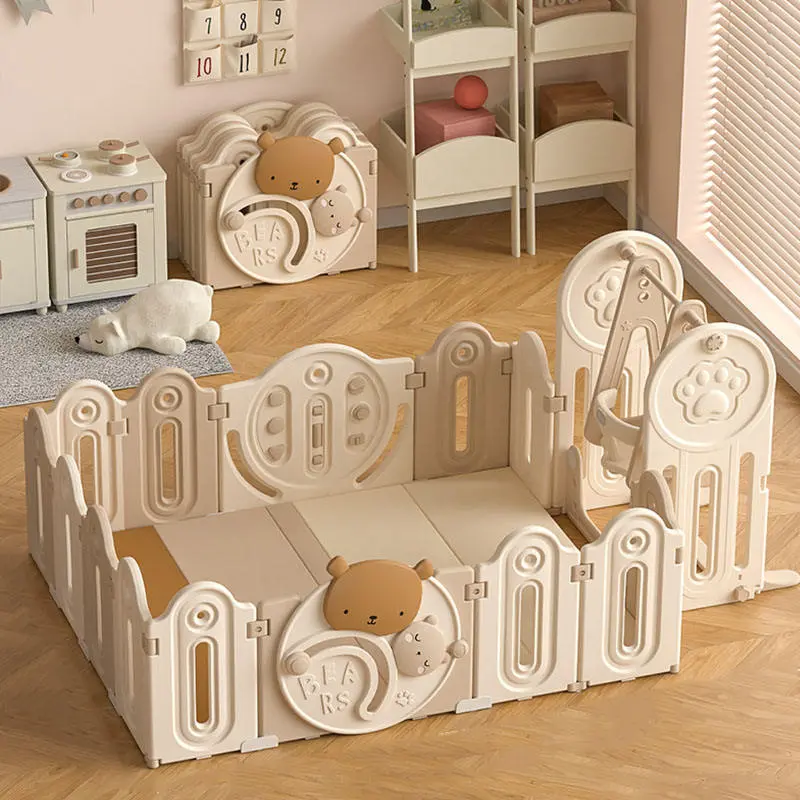 Little Angel Expandable Foldable Playpen – Bear Print (180X144X64 Cm) 1