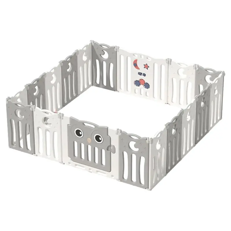 Little Angel Foldable Playpen – 179 X 179 X 63 Cm Grey Safety Enclosure 1