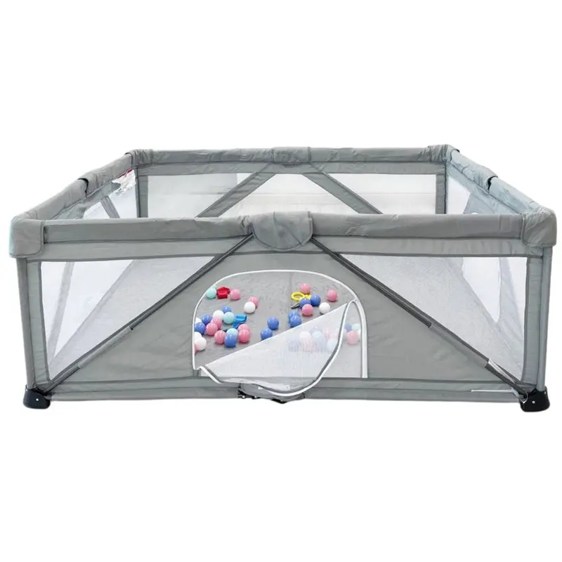 Little Toddlers Portable Fabric Playpen – Foldable, 150 X 180 X 68 Cm, Lightweight Indoor Play Area 1