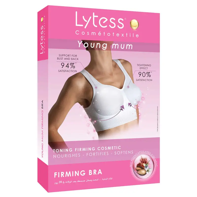 Lytess Young Mum Firming Nursing Bra – Lightweight Support Bra With Seamless Design (Black) 1