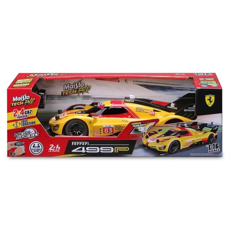 Maisto Tech Ferrari 499P Racing Rc Car – Yellow And Red Finish 1