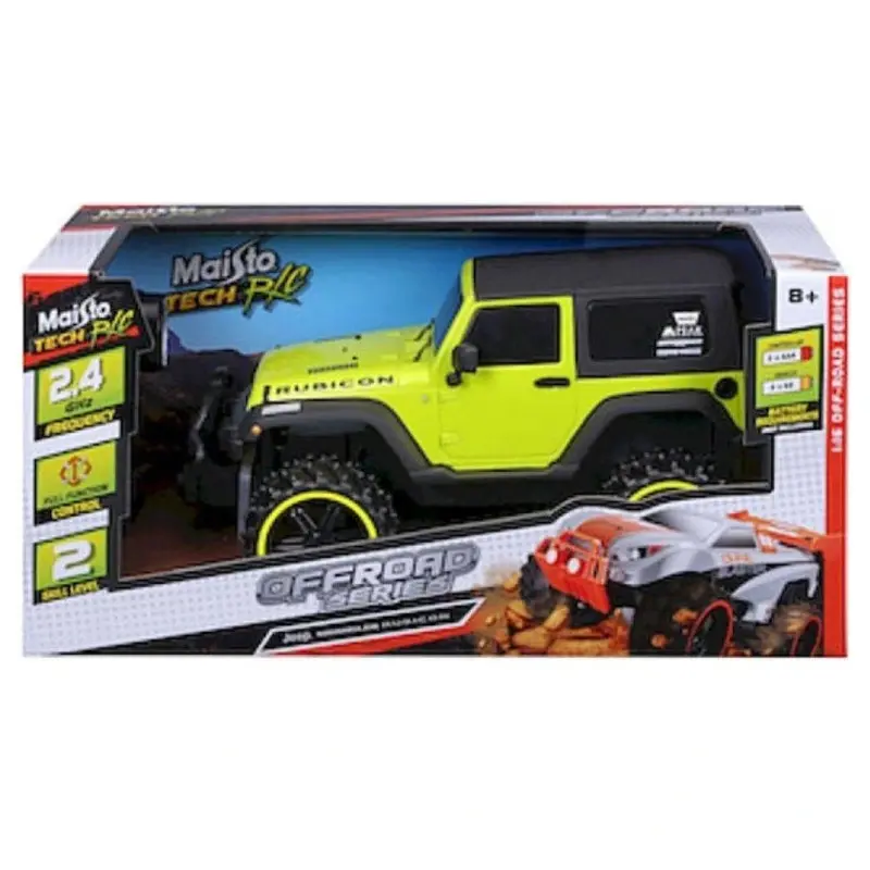 Maisto Tech Jeep Wrangler Rubicon Remote-Controlled Vehicle – Yellow/Black 1