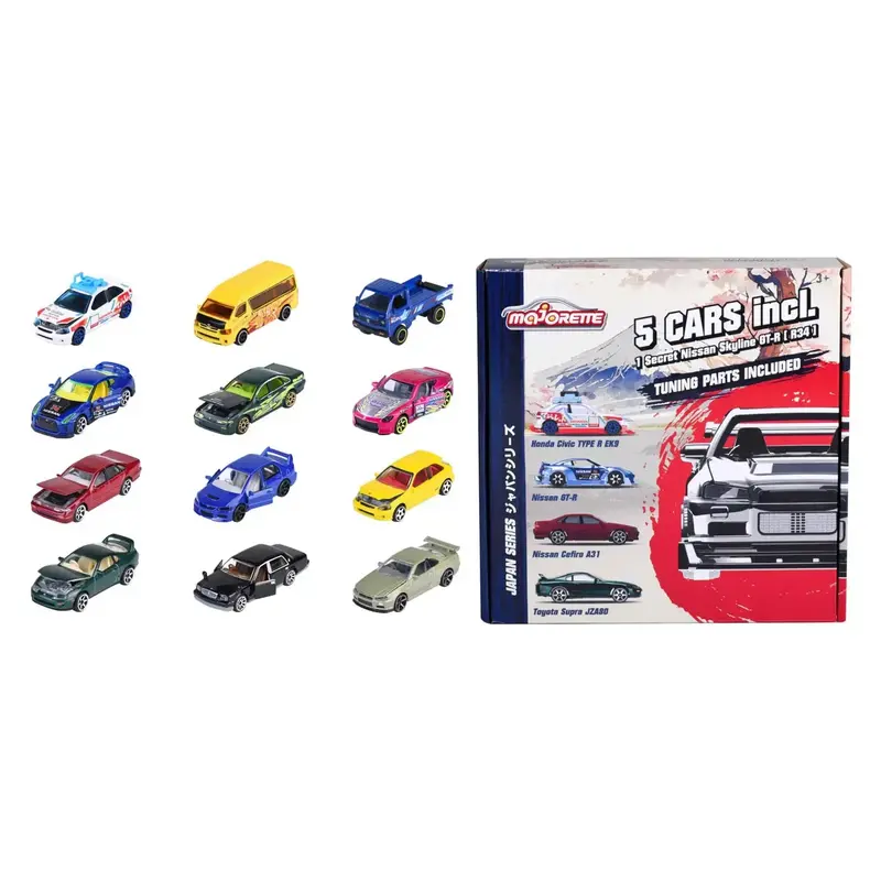 Majorette Japan Series 5-Pack – Premium 1:64 Die-Cast Car Assortment 1