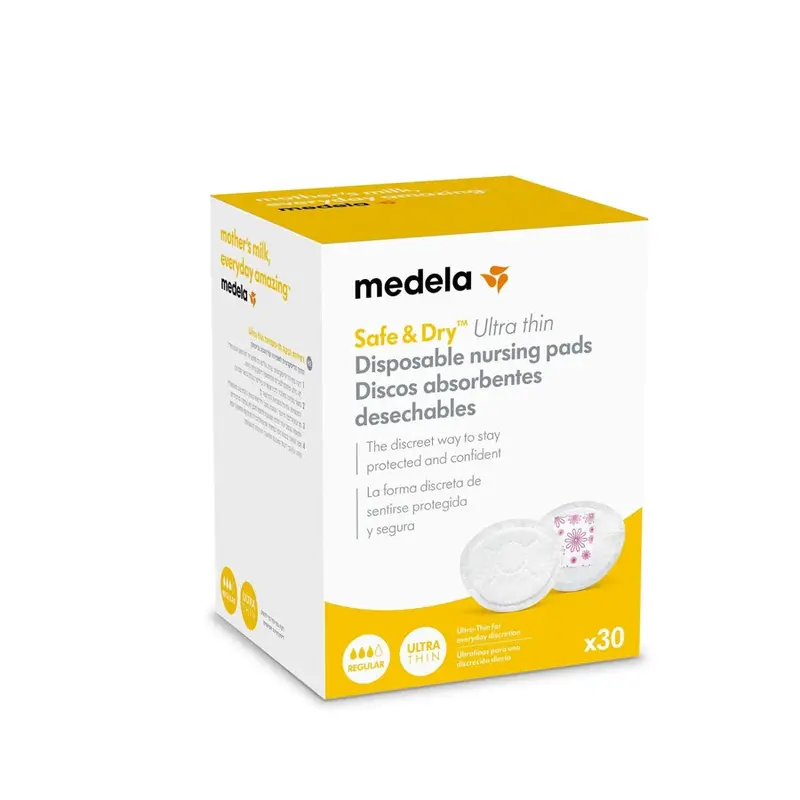 Medela Ultra-Thin Disposable Nursing Pads – Hypoallergenic & Leak-Proof (30 Count) 1