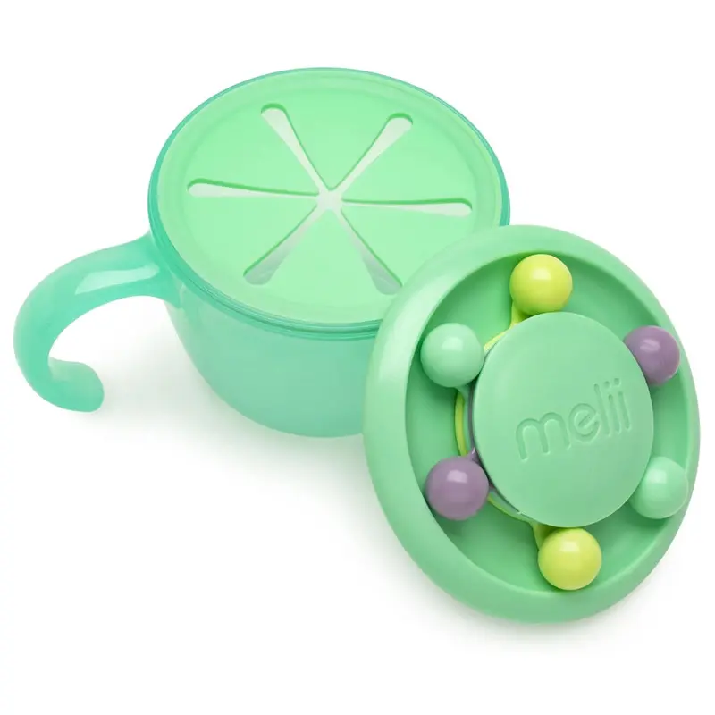 Melii Abacus Snack Container With Finger Trap – Mint 1